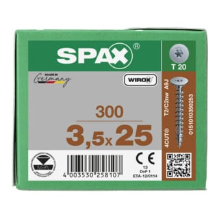 Spax Vis pour paroi arrière 3,5 x 25 sans tête T-STAR PLUS T10 VG