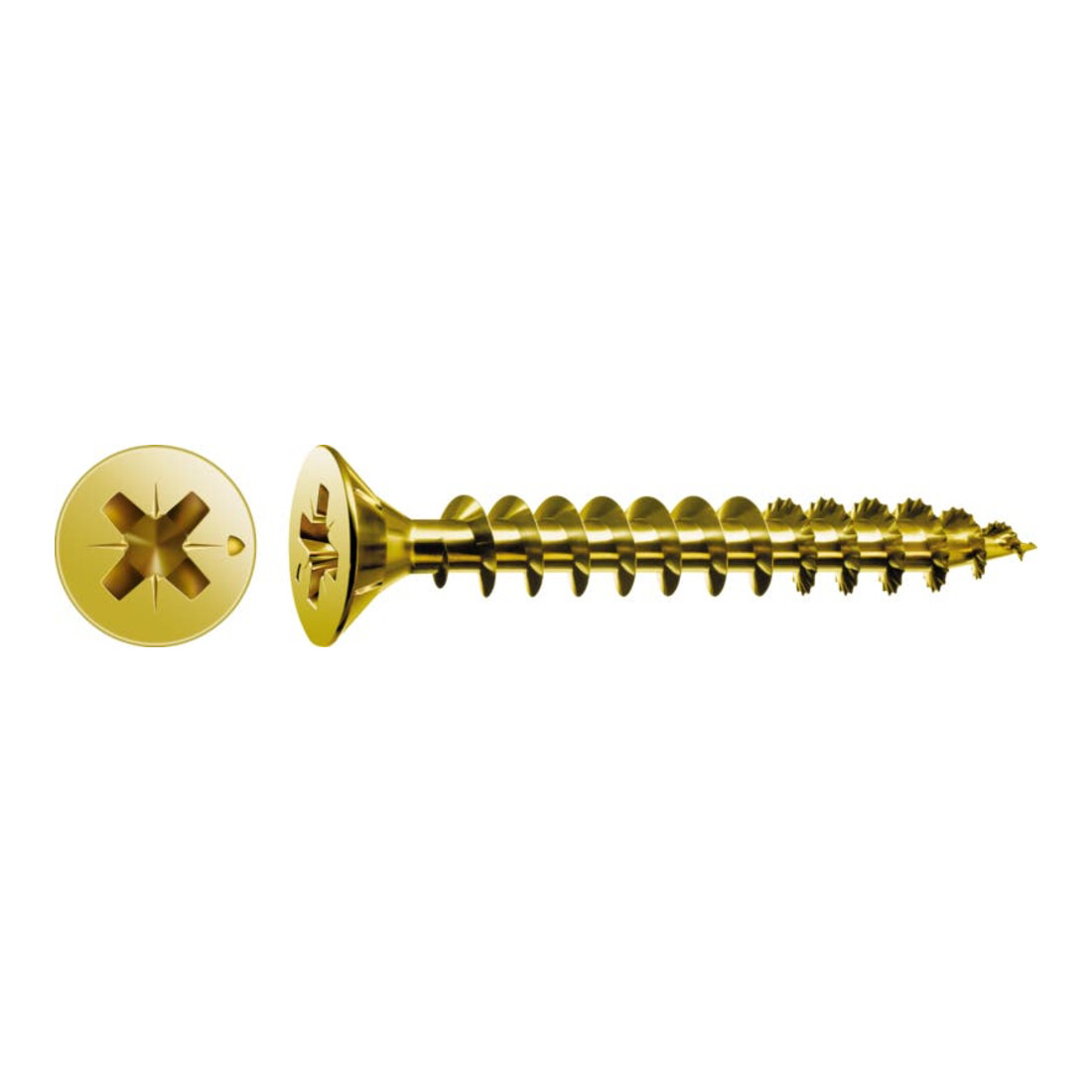 Spax Vis universelle 2,5 x 12 mm tête fraisée cruciforme Z filetage total pointe S YELLOX A2L
