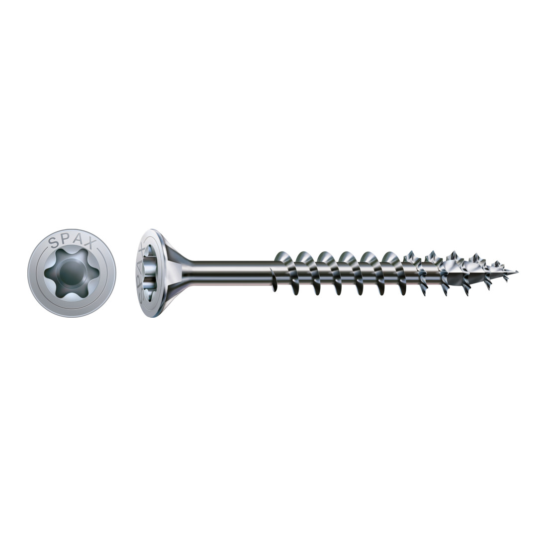 Spax Vis universelle 3,5 x 35 mm tête fraisée T-STAR plus filetage partiel 4CUT WIROX A3J