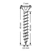 Spax Vis universelle 3,5 x 45 mm Tête fraisée Pozidriv Z Filetage total 4CUT WIROX A3J-5