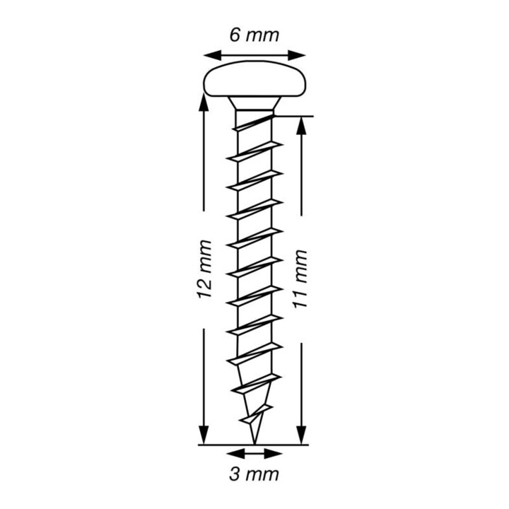 Spax Vis universelle 3 x 12 mm tête demi-ronde T-STAR plus filetage complet pointe S WIROX A3J
