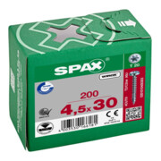 Spax Vis universelle 4,5 x 30 mm Tête demi-rond T-STAR plus Filetage complet 4CUT WIROX A3J-5