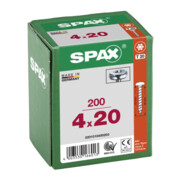 Spax Vis universelle 4 x 20 mm tête demi-ronde T-STAR plus filetage complet 4CUT WIROX A3J-5