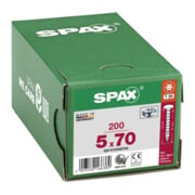 Spax Vis universelle 5 x 70 mm tête demi-ronde T-STAR plus filetage complet 4CUT WIROX A3J-5