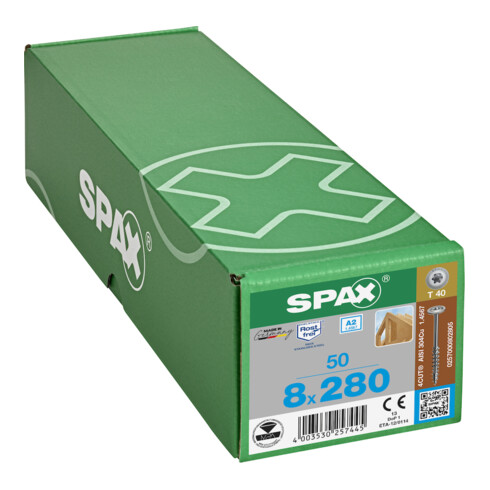 Spax WIROX Tête de disque 8 x 280 T-STAR PLUS T30 TG 4 Cut