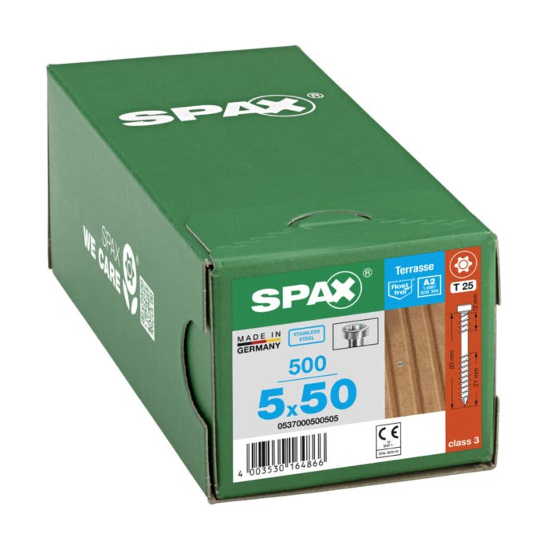 Spax Zylinderkopf T-STAR+ 5,0x50/22,5 A2 Fixgewinde