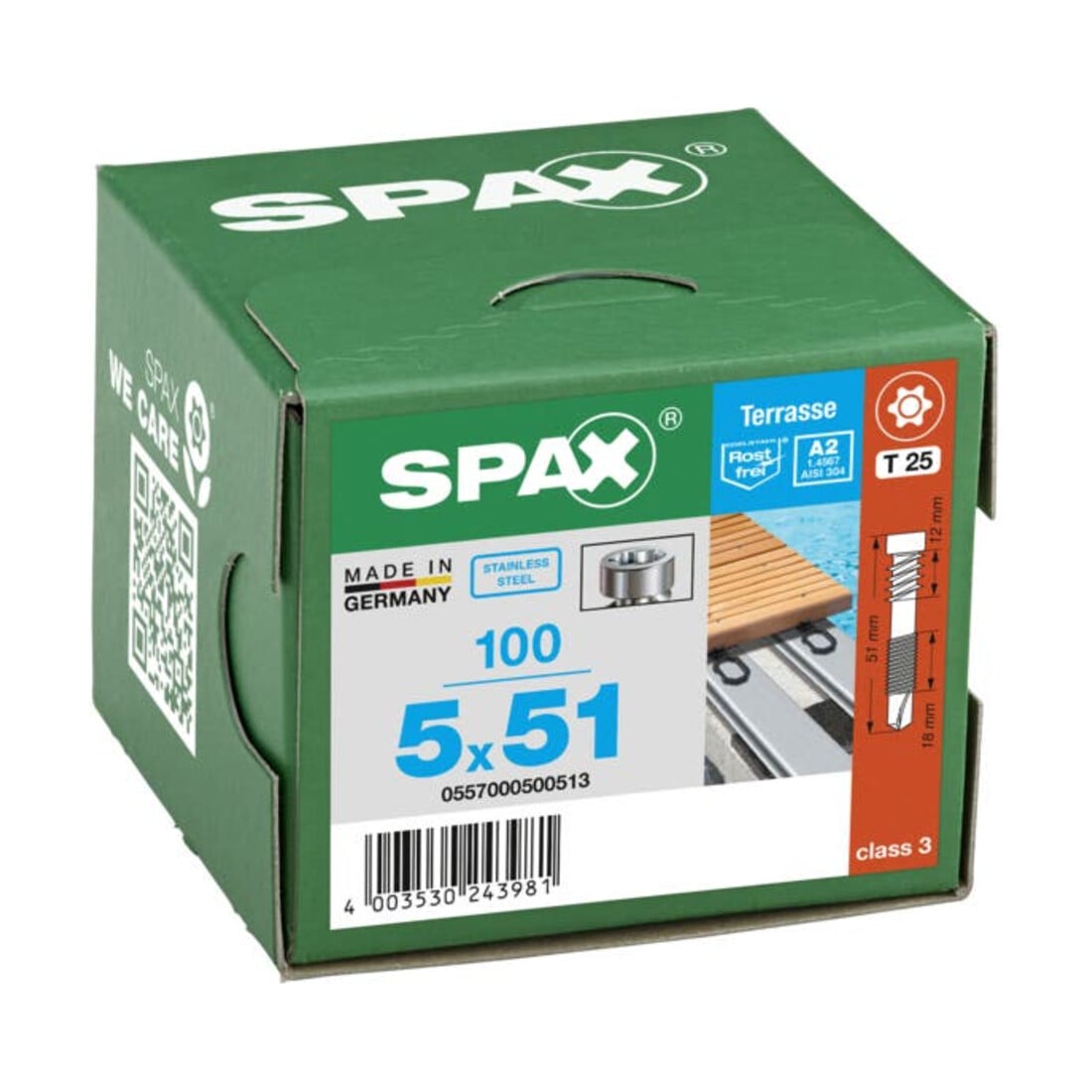 Spax Zylinderkopf T-STAR+ 5,0x51 für Alu UK bis 27 mm Deckbrett