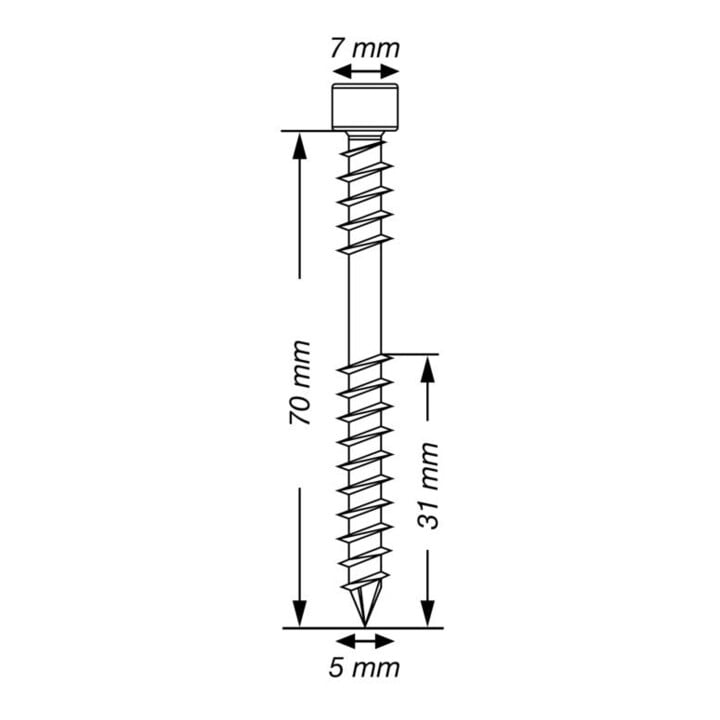 Spax Zylinderkopf T-STAR+ 5,0x70/31,0 A2 Fixgewinde