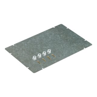 Spelsberg Plaque de montage GMS 2 tôle d'acier 260 x 260 x 2 mm galvanisée