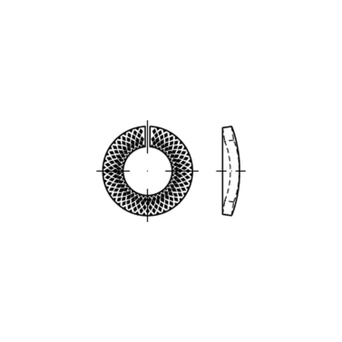 ART 88131 Sperrkantring VSK für Zylinderschrauben mit Klemmkraft bis 8.8, Federstahl