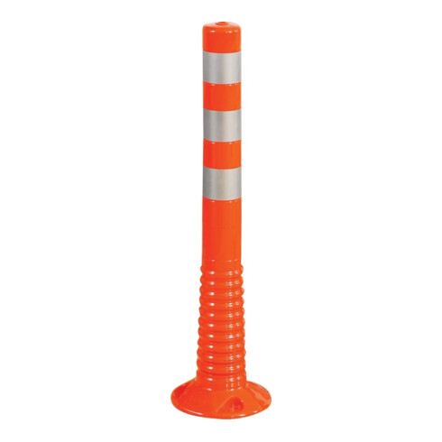 Sperrpfosten Polyurethan orange/weiß D.80mm z.Aufschr.m.Befestigungsmat.H.1000mm