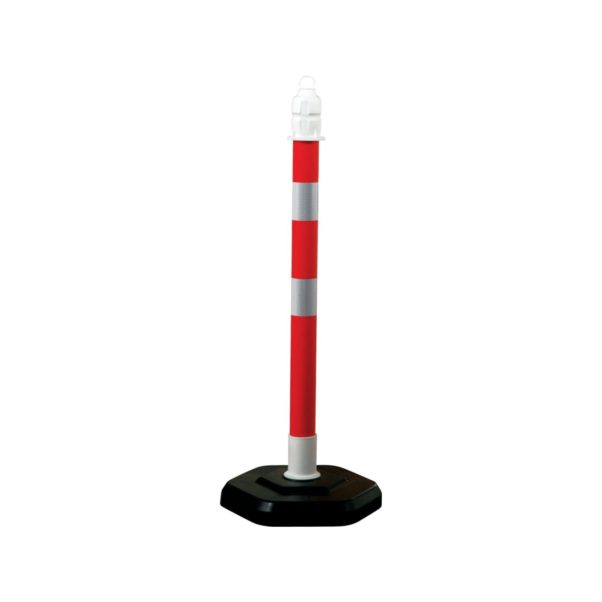 Sperrpfosten PP rot/weiß D.63mm z.Aufstellen m.Öse ; Industrial Quality Supplies