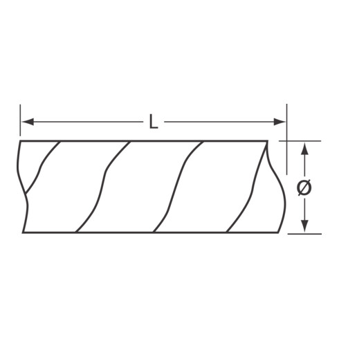 Spiraalslang L = 2,5m; Ø = 20mm grijs