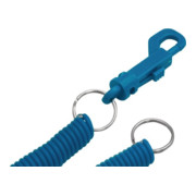 Spiralband 7962 m.Mini-Karabinerring u.Schlüsselring blau-1