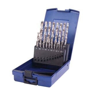 Spiralbohrersatz DIN 338 TypN D.1-10x0,5mm HSS 19tlg.Ku.-Kass.