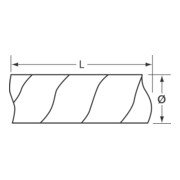 Spiralschlauch L = 2,5m; Ø = 20mm grau-5