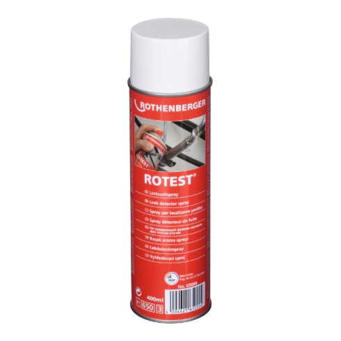 Spray de détection de fuite ROTEST® DVGW incolore 400 ml bombe aérosol ROTHENBER