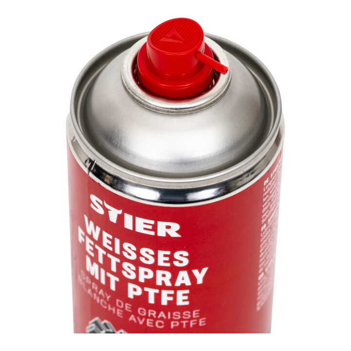 Spray de graisse blanche avec PTFE STIER, lubrification longue durée 400 ml