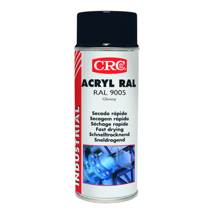 Spray de laque de protection colorée ACRYL RAL noir foncé brillant 9005 400 ml b