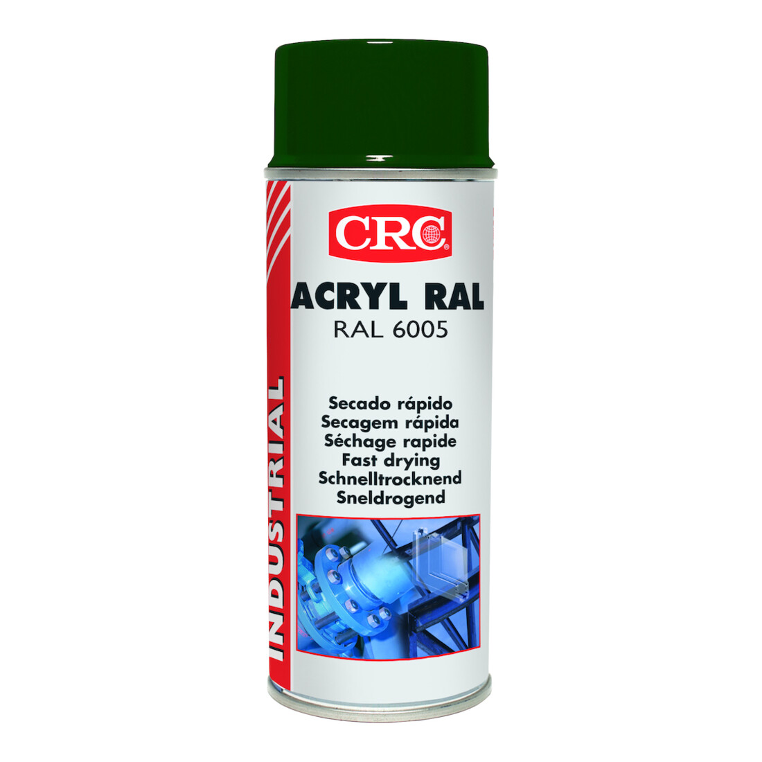 Spray de laque de protection colorée ACRYL RAL vert mousse brillant 6005 400 ml