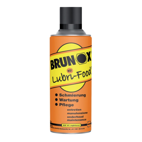 Spray multifonctions Lubri-Food® 400 ml bombe aérosol BRUNOX
