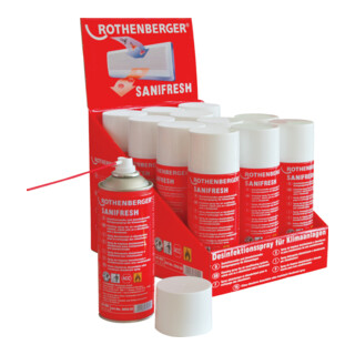 Spray nettoyant en Présentoir Sanifresh Rothenberger (12 bouteilles)