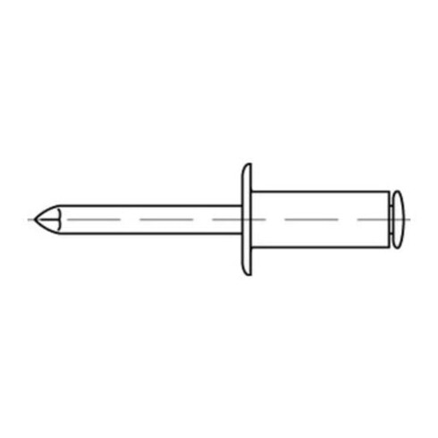 Spreiz-Blindnieten Alu/Stahl verzinkt 4 x 8 S
