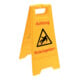 Sprintus Panneau d’avertissement Attention glissade texte 300mm × 570mm jaune/noir/rouge-1