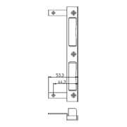 SSF gâche de fermeture W 170x20x8 mm avec entrée sans fixation argentée