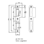 SSF Plaque de fermeture à languettes 170mm DIN R 24mm inox arr.