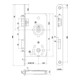 SSF Serrure à encastrer pour porte intérieure BAD 20/55/78/8mm DIN L VA rd Cl 3