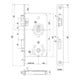 SSF Serrure à mortaiser pour porte de chambre selon DIN 18251-1 Kl. 3 Salle de bains DIN gauche Mandrin 65 mm Distance 78