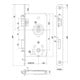 SSF Zimmertür-Einsteckschloss BAD 20/ 55/78/8mm DIN L VA rd Kl 3-3
