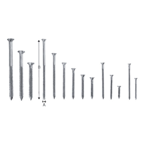 SST Clou cranté galvanisé CNA3,1x60