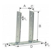 SST Pfostenhalter PPHB100G-2
