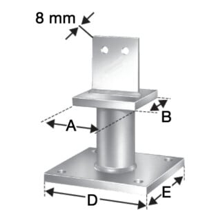 SST Pied de support PISBMAxIG-B