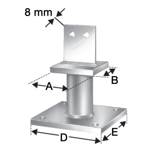 SST Pied de support PISBMAxIG-B