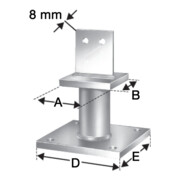 SST Pied de support PISBMAxIG-B