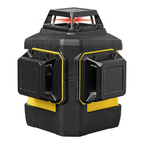 STABILA 12-V-System Kreuzlinienlaser LAX 600, selbstnivellierend, 3 x 360° rote Laserlinien, max. Reichweite: 30 m, CAS-Akku und -Ladegerät (EU), Universal- und Wandhalterung, Tragekoffer