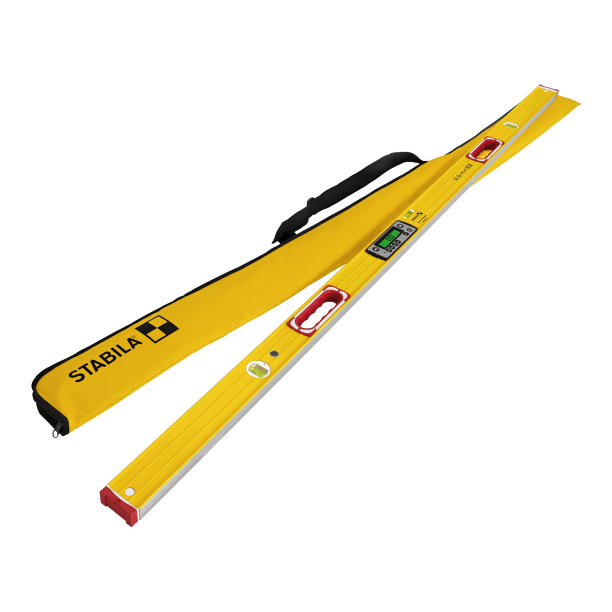 STABILA Digitale Wasserwaage TECH 196 DL, 183 cm, wasser- und staubdicht nach IP 67, 2 Digital-Displays, kalibrationsfrei, Anzeige-Modi: °, %, mm/m, i