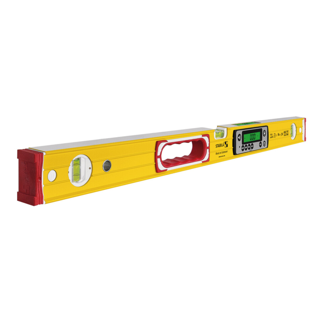 STABILA Digitale Wasserwaage TECH 196 DL, 81 cm, wasser- und staubdicht nach IP 67, 2 Digital-Displays, kalibrationsfrei, Anzeige-Modi: °, %, mm/m, in/ft, Tasche