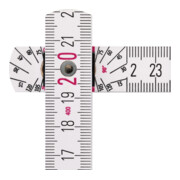 STABILA Holz-Gliedermaßstab Type 1407 2 m weiß, metrische Skala-3