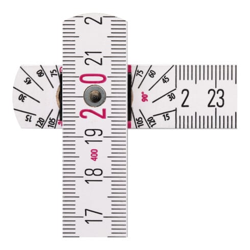 STABILA Holz-Gliedermaßstab Type 1407 GEO, weiß, metrische Skala / Geo-Skalierung