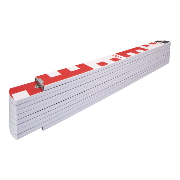 STABILA Houten duimstok Type 1407 GEO 2 m wit, metrische schaal / geo-schaalverdeling