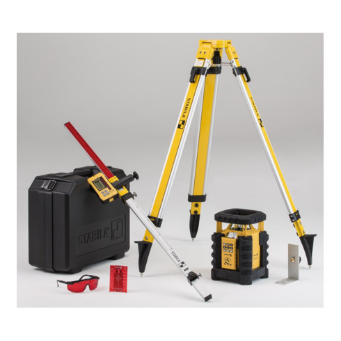 STABILA LAR 350 roterende laser met manuele 2-assige kanteling 9-delige set