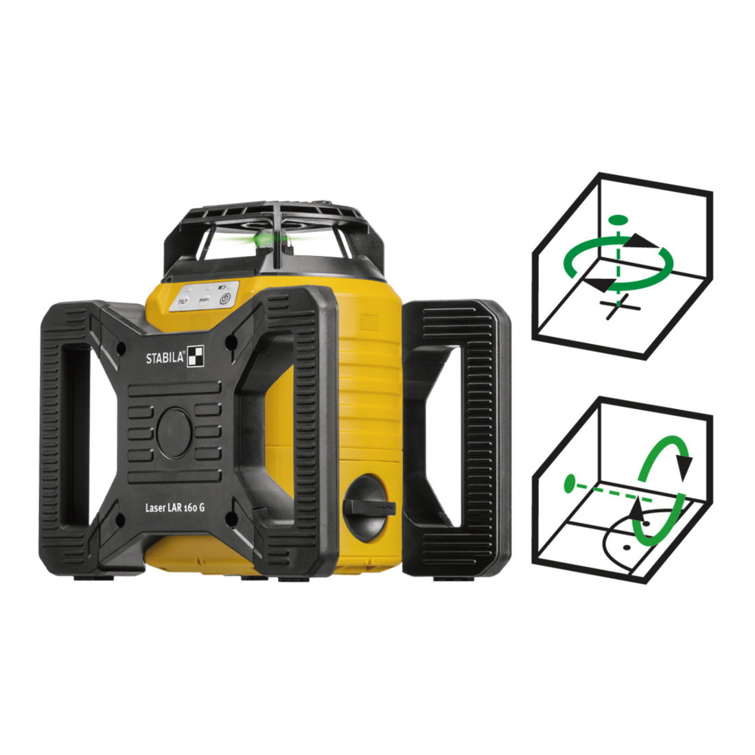 STABILA laser rotatif LAR 160 G, ensemble de 4 pièces
