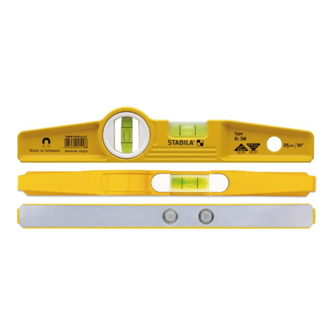 STABILA Livella a bolla tipo 81, SM Torpedo 25cm, con sistema di magneti terre rare