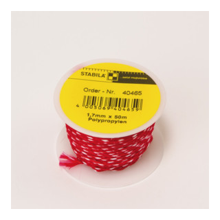 STABILA Maurerschnur Type PP-17-R Polypropylen, 1,7 mm / 50 m rot/weiß