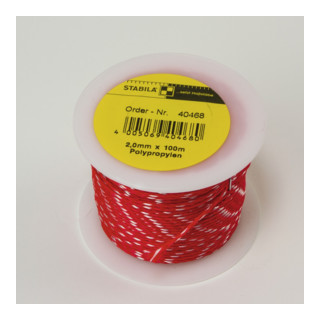 STABILA Maurerschnur Type PP-20-R Polypropylen, 2,0 mm / 100 m rot/weiß