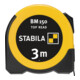 STABILA Mètre ruban BM 150, 3 m, ruban métrique, fenêtre de lecture, boîtier ABS incassable, crochet mobile, clip ceinture, précision MID-2